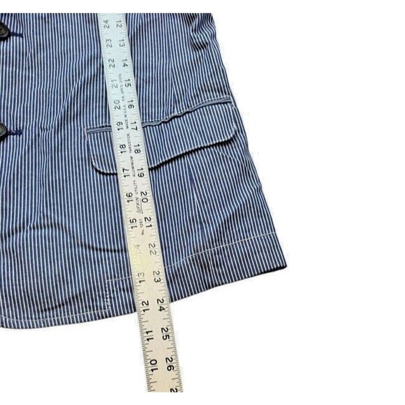 Mini Boden Jacket Boys Size 11/12 Large Blazer Striped Lined Preppy Blue/White - Picture 9 of 9